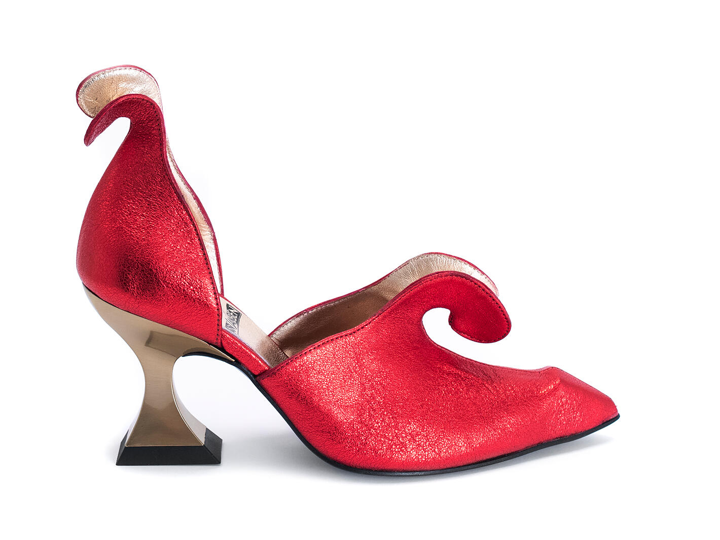 Jan Jansen - Red | Metallic d'orsay pump | Fluevog Shoes