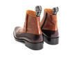 1611 First Avenue Brown Classy Spat Zipper Boot: Back