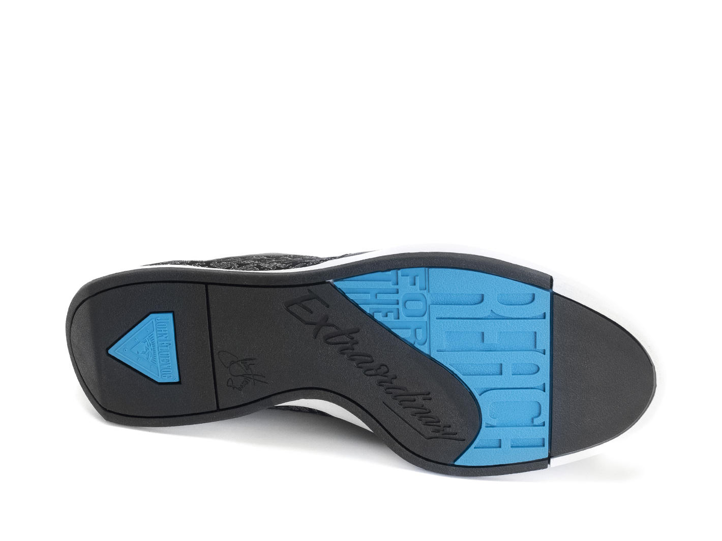 170V Black/JF Monogram Contrast Low-Top Sneakers: Sole