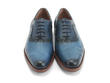 837 Granville Blue Brogue Leather Oxfords: Front