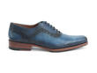 837 Granville Blue Brogue Leather Oxfords: Profile outside