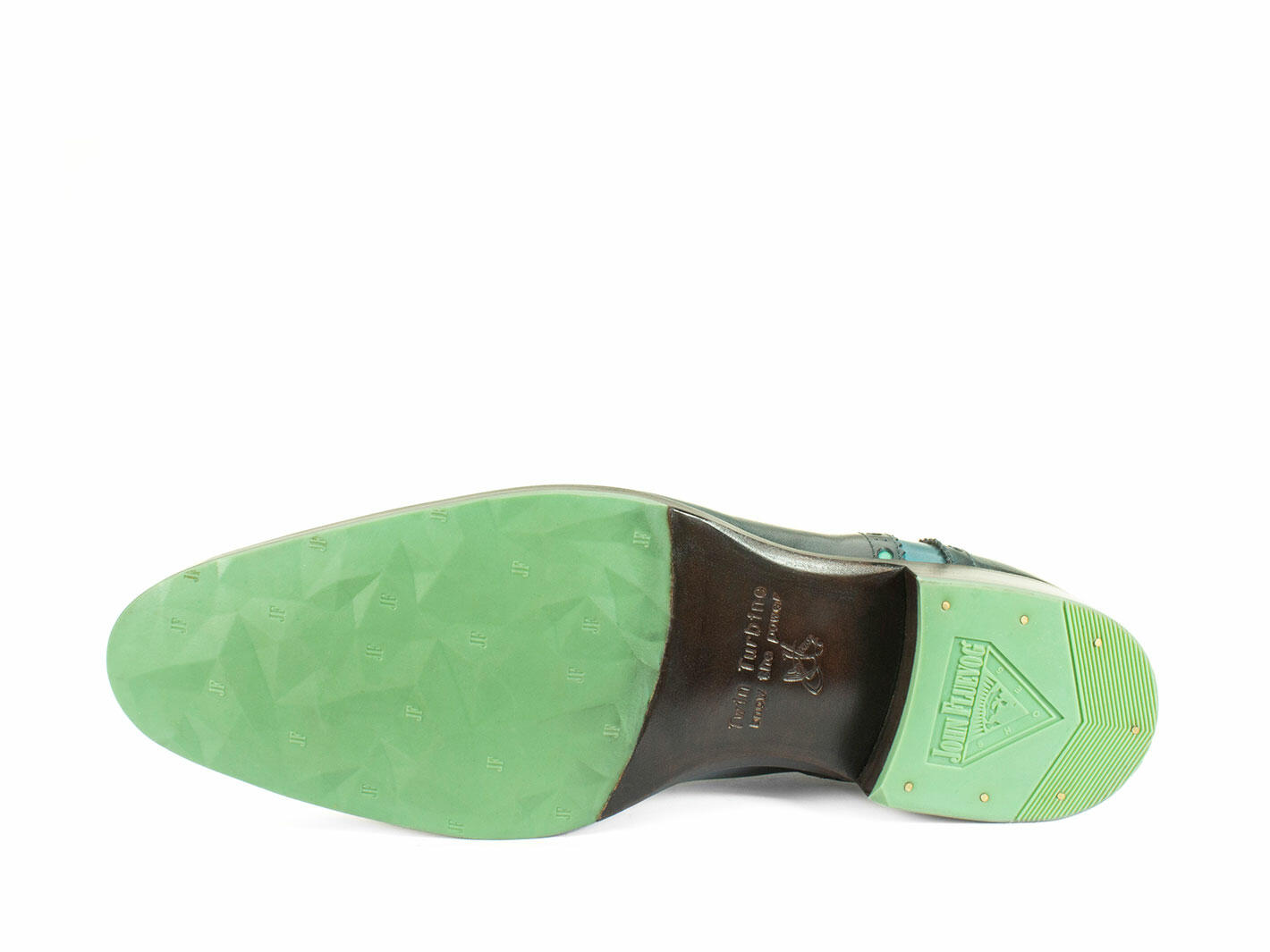 837 Granville Turquoise Brogue Leather Oxfords: Sole