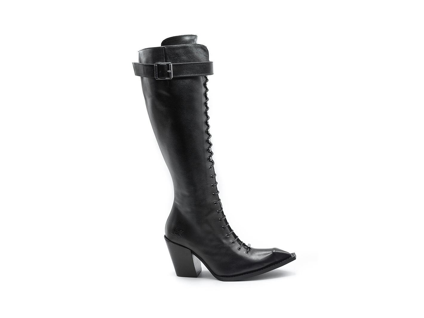Abstract Candy Noir Botte haute Swordfish: Profile outside