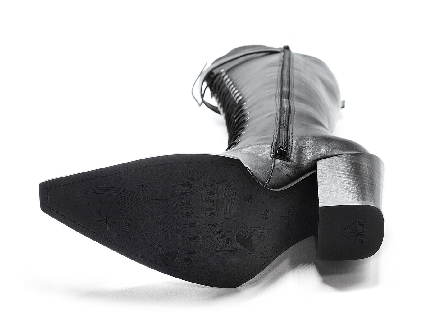 Abstract Candy Noir Botte haute Swordfish: Sole