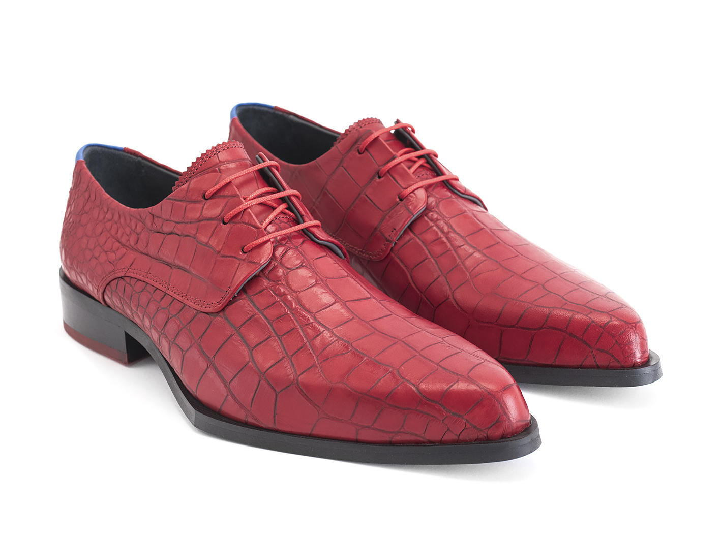 Ace Face Red Dragon Simple derby lace-up: Quarter view