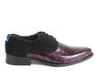 Ace Face Ruby/Shearling Simple derby lace-up: Profile outside