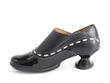 Achiever Black Buckled shoe with stitching: Profile inside