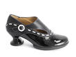 Achiever Noir Chaussure à boucle avec surpiqûres: Profile outside