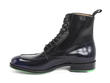 Admiral Blue Patent lace-up boot: Profile inside