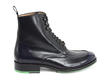 Admiral Blue Patent lace-up boot: Profile outside