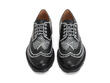Aiden Noir Derby avec motif de bout fleuri: Front