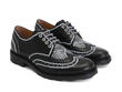 Aiden Noir Derby avec motif de bout fleuri: Quarter view