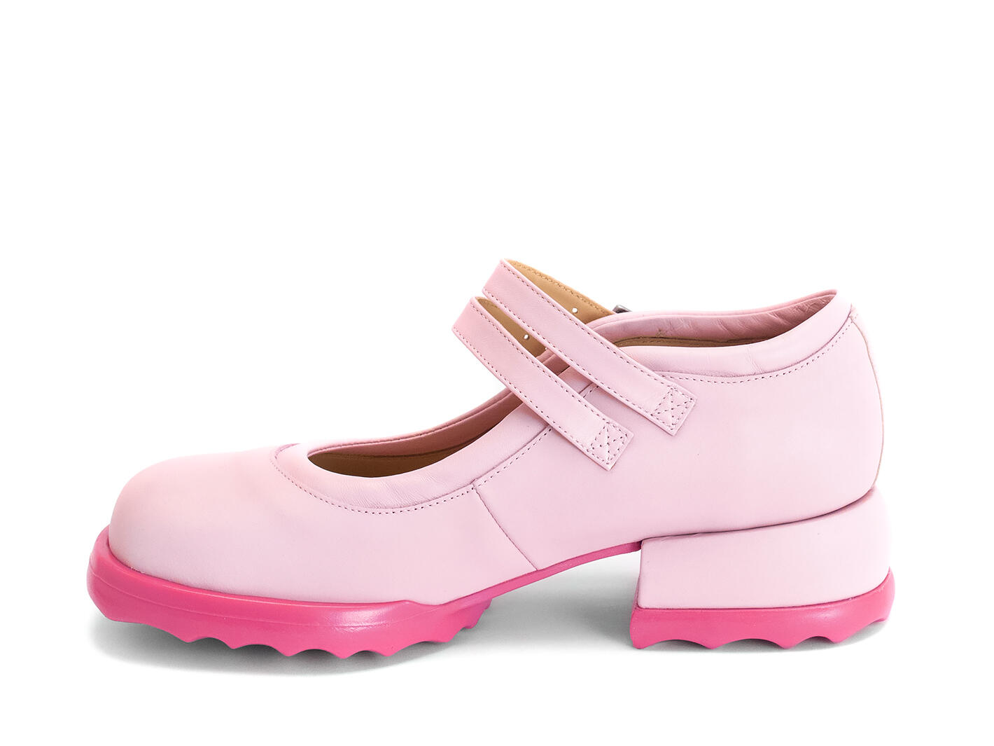 Aimee Light pink Solid mary jane: Profile inside