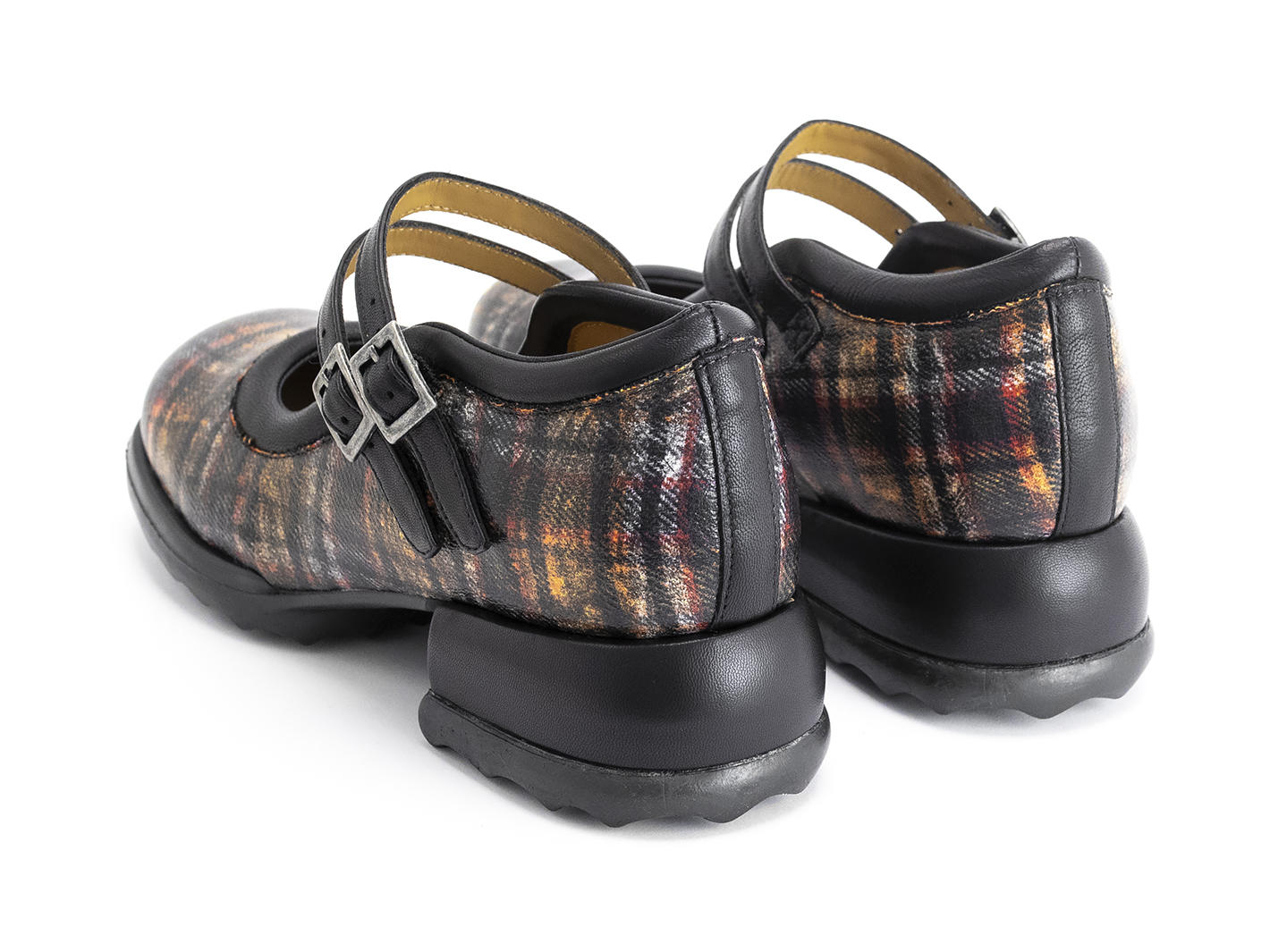 Aimee Plaid Solid mary jane: Back