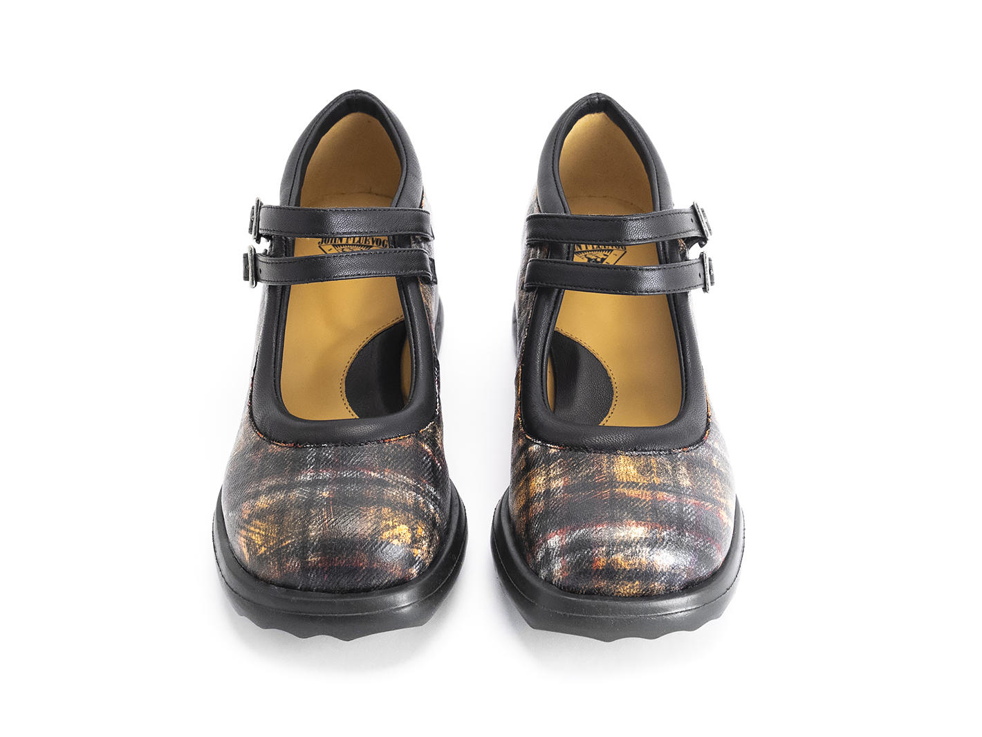 Aimee Plaid Solid mary jane: Front