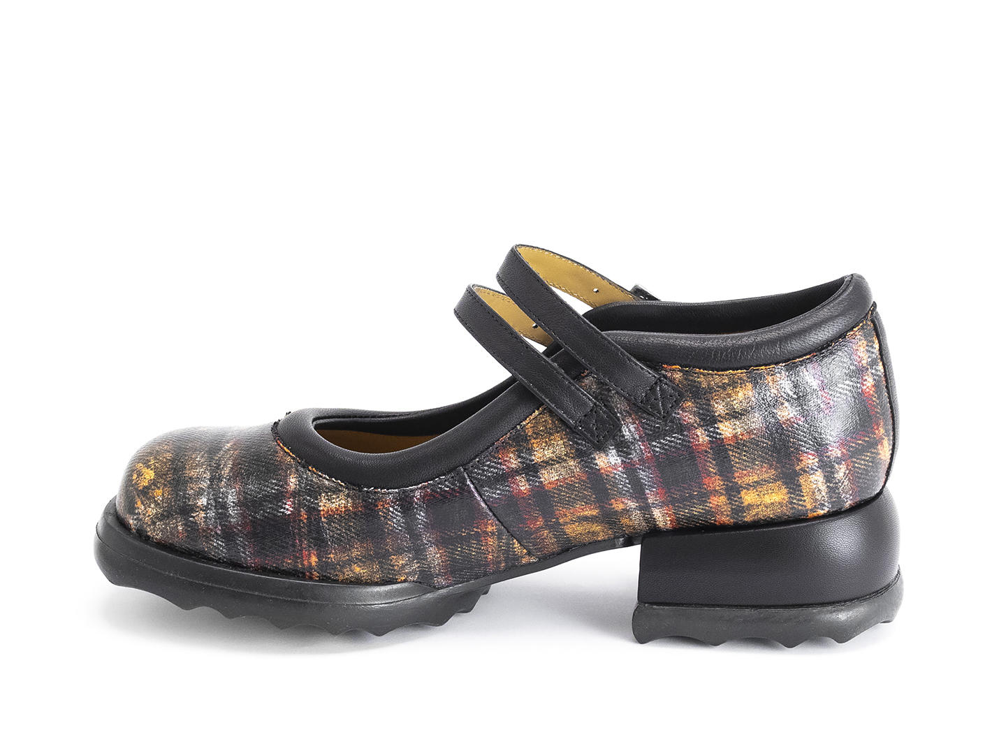 Aimee Plaid Solid mary jane: Profile inside