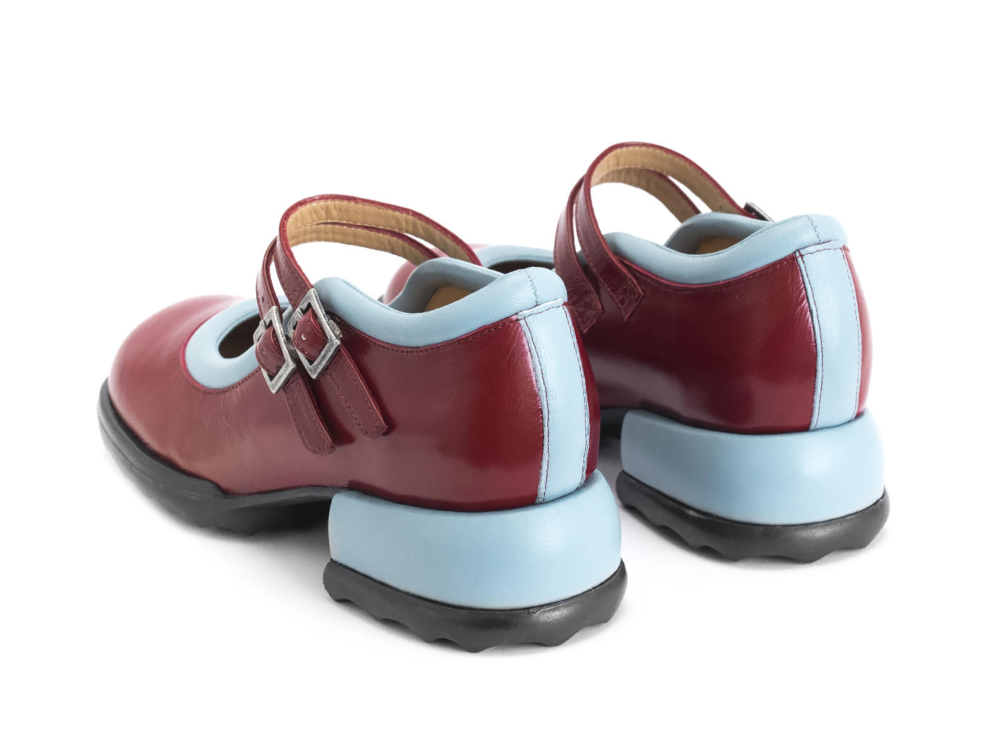 Aimee Red/Blue Solid mary jane: Back