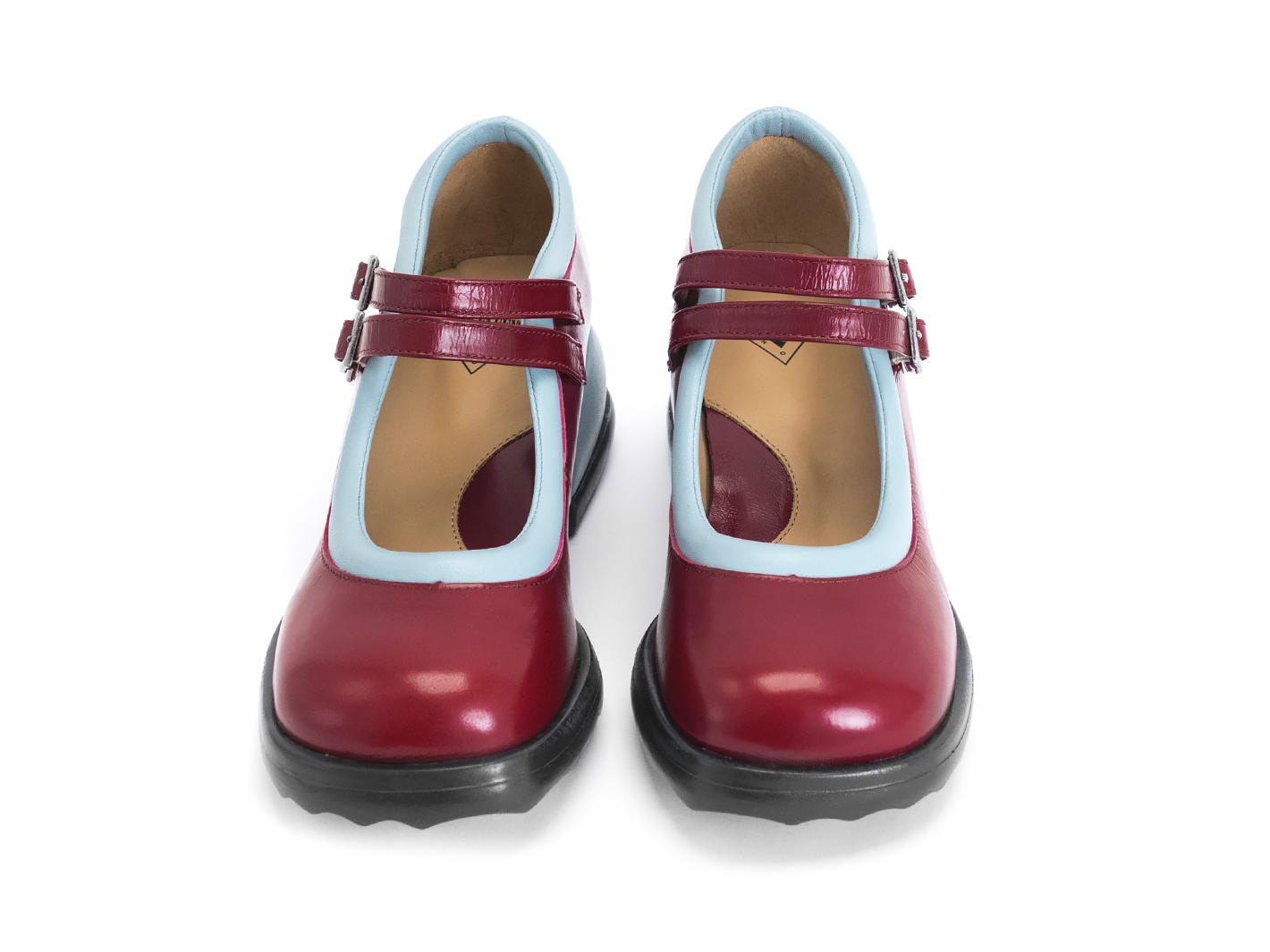 Aimee Red/Blue Solid mary jane: Front