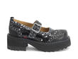 Akira Black/Floral Floral platform mary jane: Profile outside
