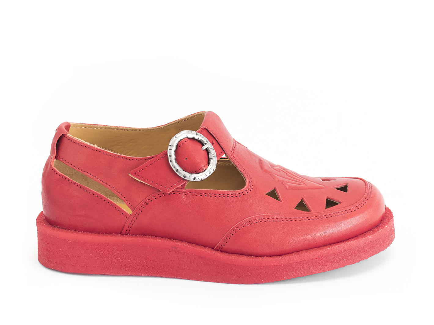 Algoma Red Fisherman sandal with crepe: Profile outside
