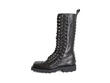 Alonso Black Tall Lace-Up Boots with Zipper: Profile outside