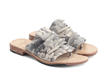 Amazon Gris floral Sandale de cuir à enfiler: Quarter view