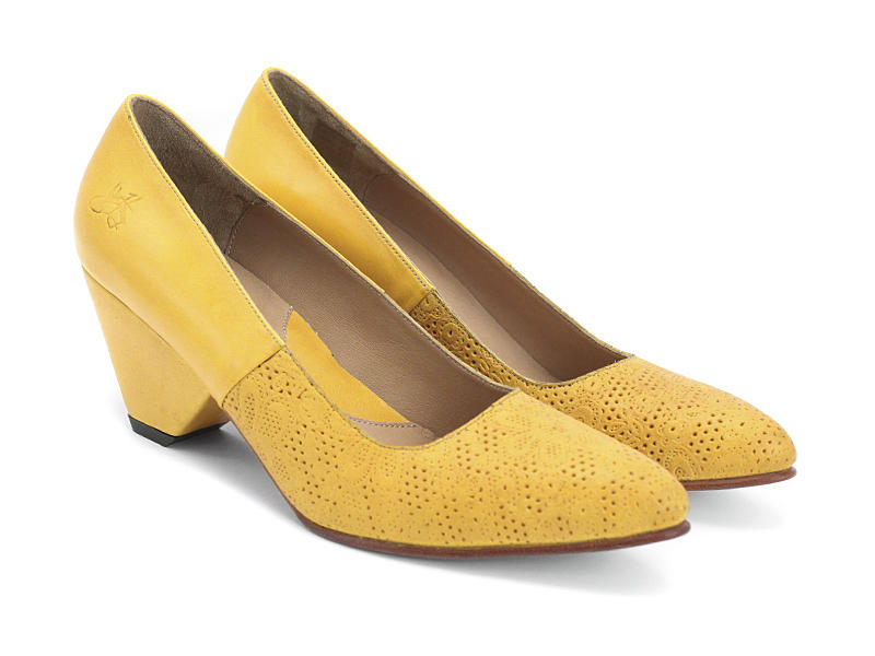 Ambition Jaune Escarpin talon bas