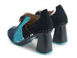 Amor Blue Vintage-inspired suede clog: Back