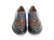 Andrew Black/Blue/Brown Wingtip Brogue Shoes: Front