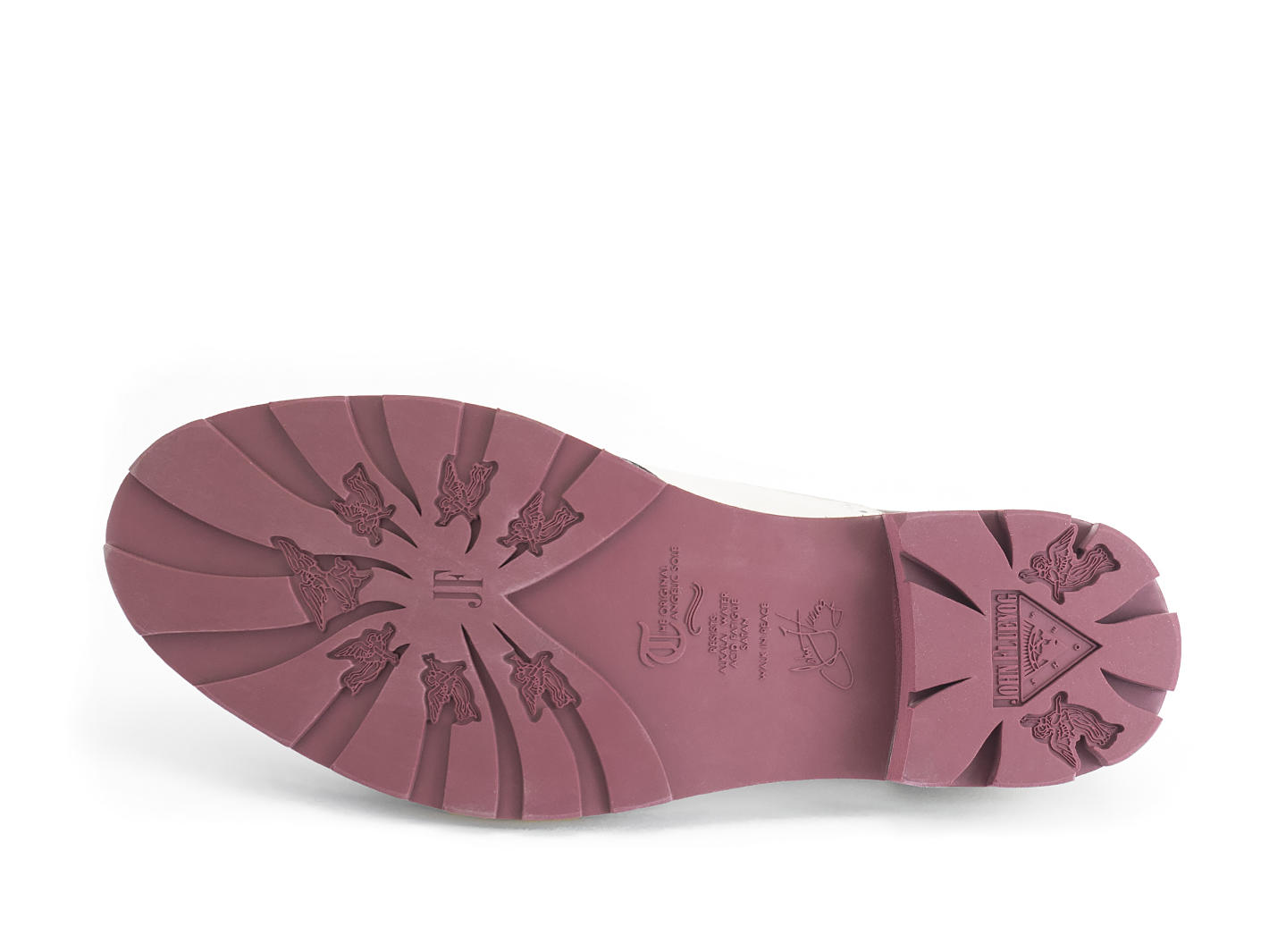 Andrew Brun/Blanc/Noir Brogue à bout golf: Sole