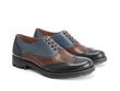 Andrew Noir/Bleu/Brun Brogue à bout golf: Quarter view
