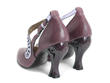 Andromeda Purple Elegant ankle strap heel: Back