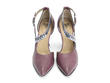 Andromeda Purple Elegant ankle strap heel: Front