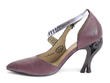 Andromeda Purple Elegant ankle strap heel: Profile inside