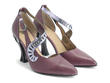 Andromeda Purple Elegant ankle strap heel: Quarter view