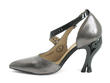 Andromeda Silver Elegant ankle strap heel: Profile inside