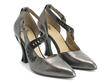 Andromeda Silver Elegant ankle strap heel: Quarter view