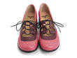 Anika Red & Pink Sweet lace-up flat: Front