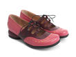 Anika Red & Pink Sweet lace-up flat: Quarter view