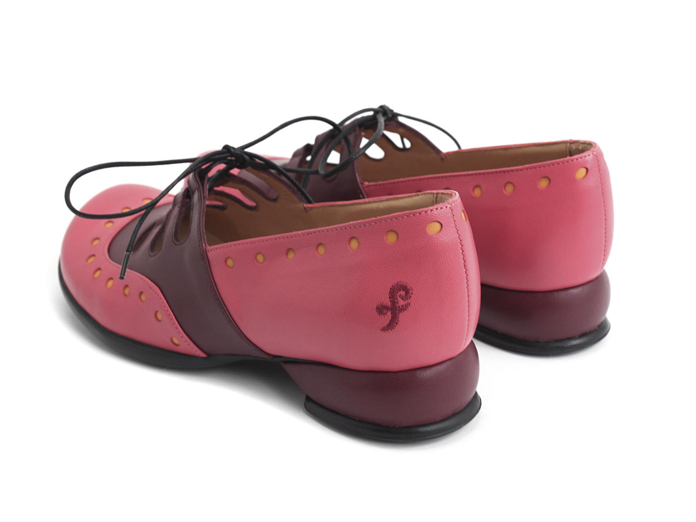 Anika Rouge & rose Sweet lace-up flat: Back