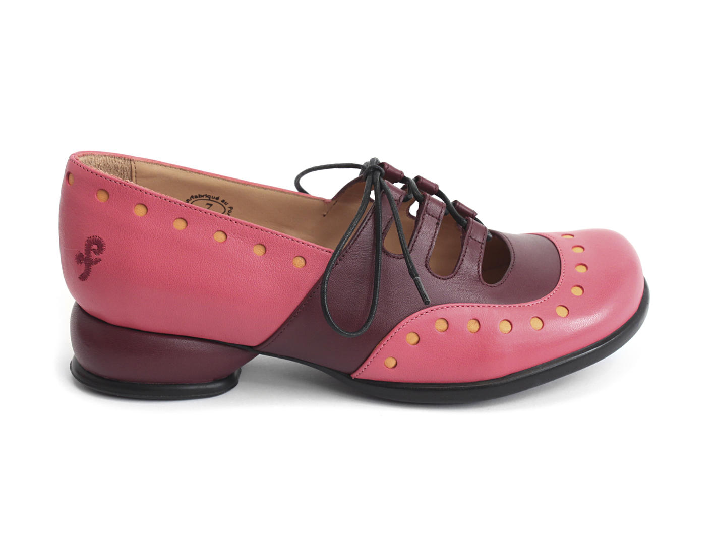 Anika Rouge & rose Sweet lace-up flat: Profile outside