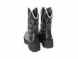 Ankle Cowboy Black Bottillon western à plateforme: Back