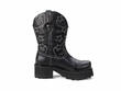 Ankle Cowboy Black Bottillon western à plateforme: Profile inside