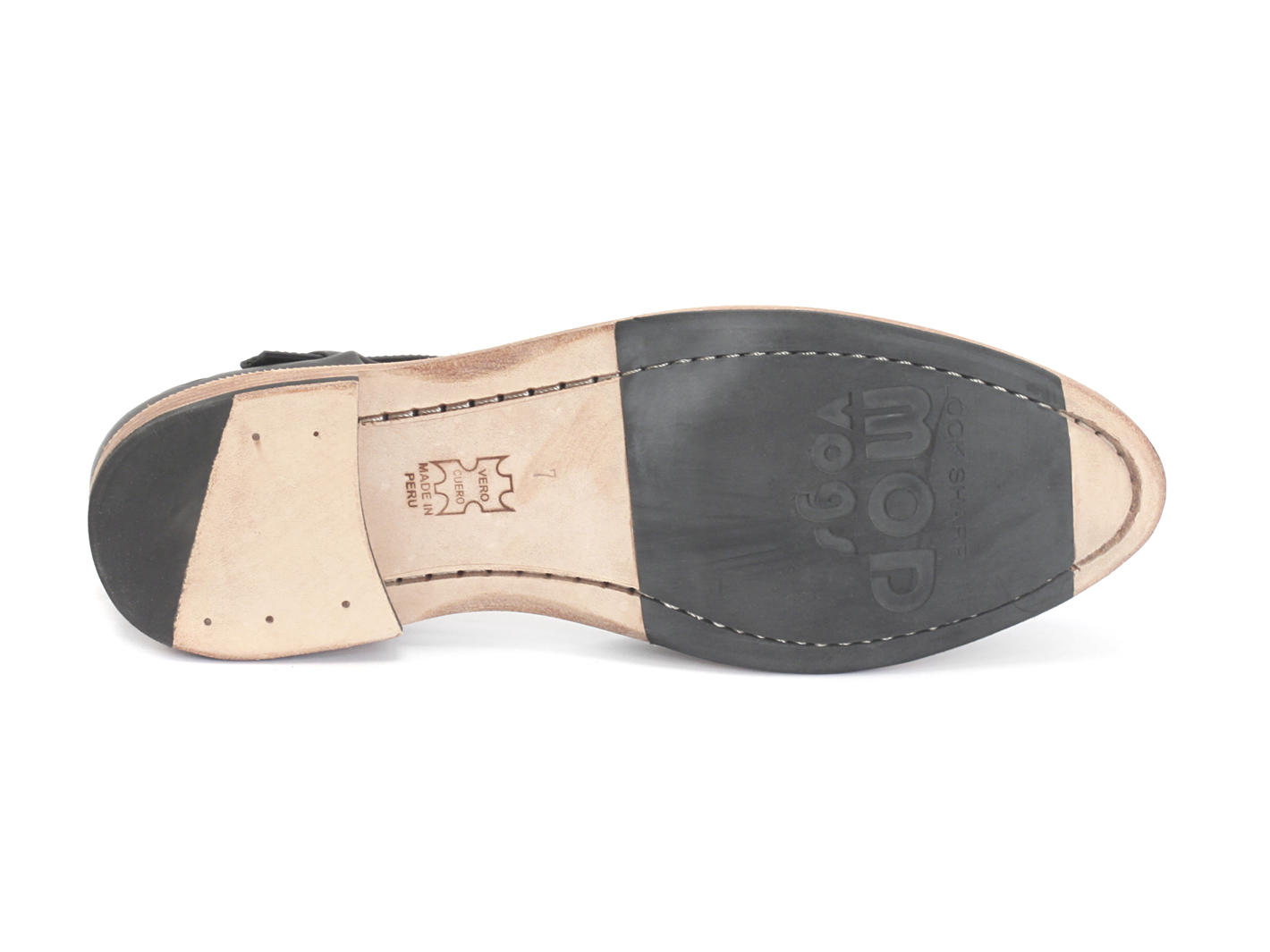 Anna Maria Black Mary Jane Leather Flat: Sole