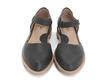 Anna Maria Noir Mary Jane Leather Flat: Front