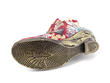 Anna Red Floral Jacquard Ankle boot with Angel wedge: Sole