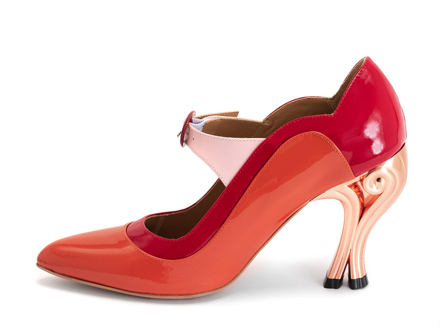 Aquila Red/Orange Elegant mary jane: Profile inside