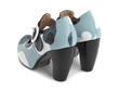 Arbus Blue Dots Leather T-Strap Heel: Back