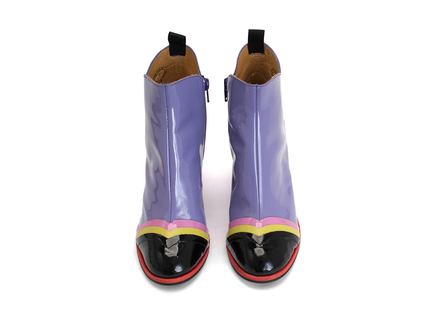 Arlinda Purple Patent Ankle Boots: Front