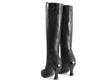 Atria Black Knee-high lace-up boots: Back